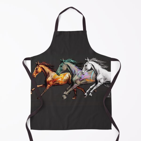 Item preview, Three Horses Galloping One Brown, One Black, and One White designed and sold by SingularityGeek.