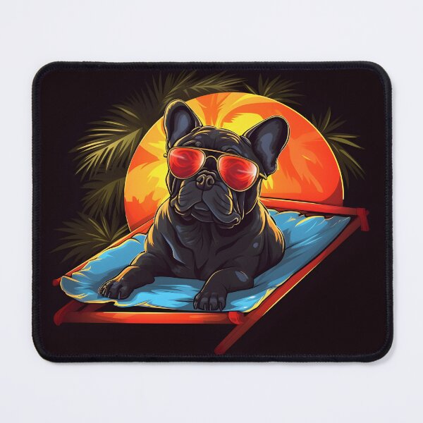 Item preview, French Bulldog on Sunbed designed and sold by ARTficiallyAnon.