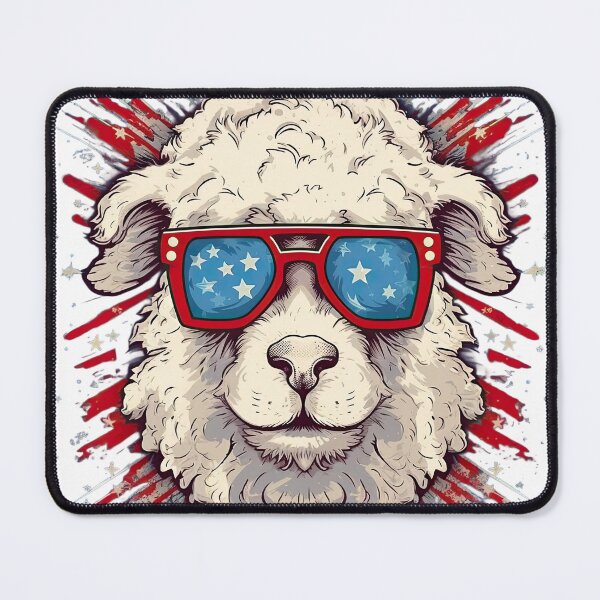 Item preview, American Sheep with Glasses designed and sold by Tuong Nguyen.