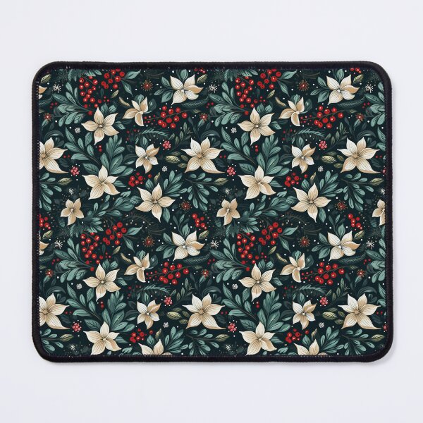 Artikelvorschau, Christmas flowers Poinsettia patterns entworfen und verkauft von ComerPrintCo.