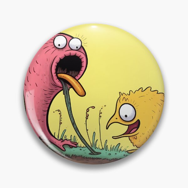 Item preview, Tiny Yellow Chick on the Verge of Being Hunted by a Giant Leech designed and sold by SingularityGeek.
