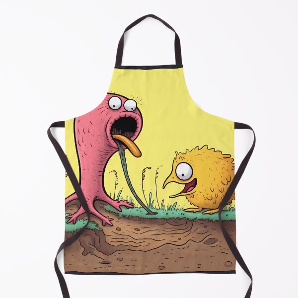 Item preview, Tiny Yellow Chick on the Verge of Being Hunted by a Giant Leech designed and sold by SingularityGeek.