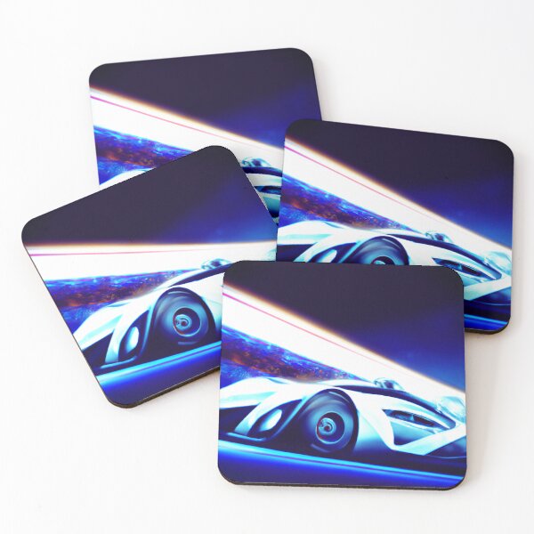 Item preview, Cyberpunk sport car on the light road designed and sold by ketsunr.