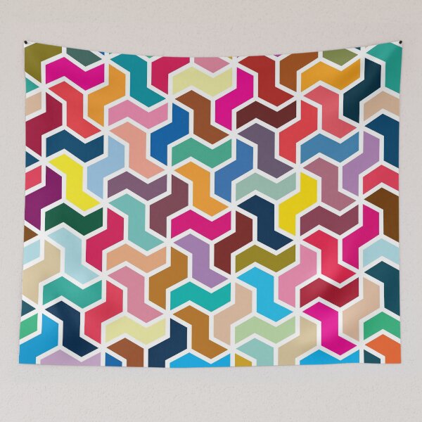 Item preview, Colorful geometric puzzle pattern designed and sold by ivanamilen.