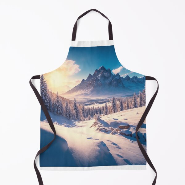 Item preview, A Snow-Covered Mountain Range, Glistening under the Winter Sun, Creating a Magical Winter Wonderland, Ai Generated Art designed and sold by AiGens.