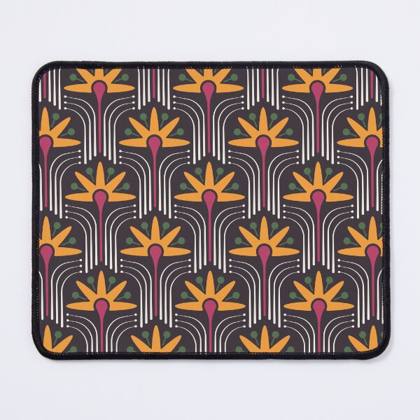 Item preview, KF 0066 F - Retro Vintage Lily Flower Minimalist 70s Modern Geometric Floral Pattern designed and sold by KhakiFinch.