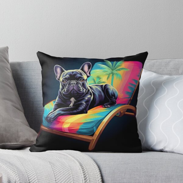 Item preview, French Bulldog on Sunbed designed and sold by ARTficiallyAnon.