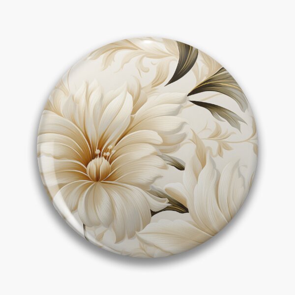 Item preview, Tropical Floral Print - white flowers - tan flowers designed and sold by ComerPrintCo.