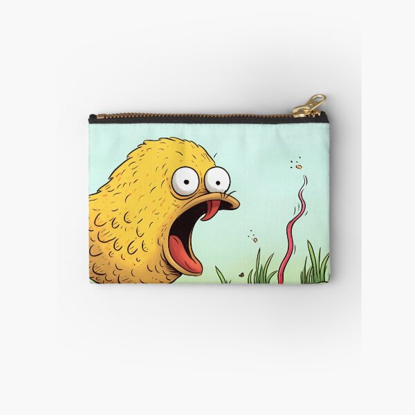 Item preview, Yellow Chick Longing to Eat a Earthworm in a Surrealistic Manner designed and sold by SingularityGeek.
