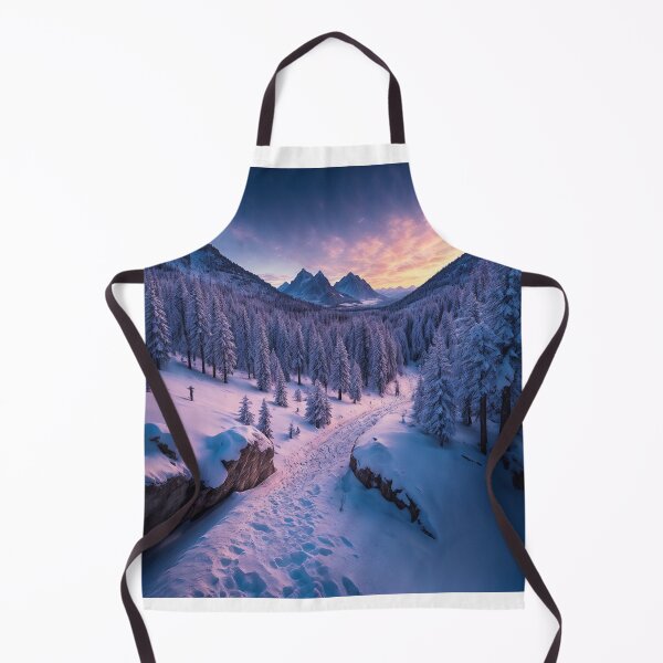 Item preview, A Winter Hiking Trail Winding Through a Snowy Mountain Landscape, Offering Breathtaking Views, Ai Generated Art designed and sold by AiGens.