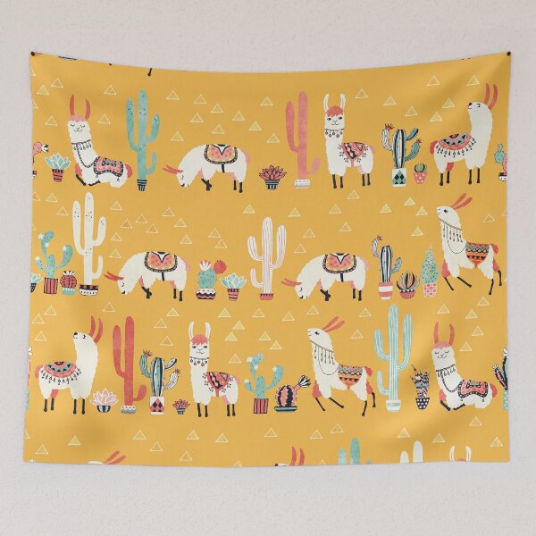 Item preview, Happy llama with cactus in a pot designed and sold by Lidiebug.