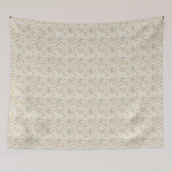Aperçu de l'œuvre Flower Petals Floral Print - white flowers - tan flowers créée et vendue par ComerPrintCo.