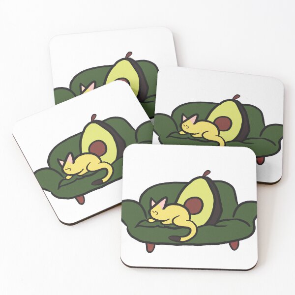 Item preview, Avocado and the cat on the couch at home designed and sold by ketsunr.