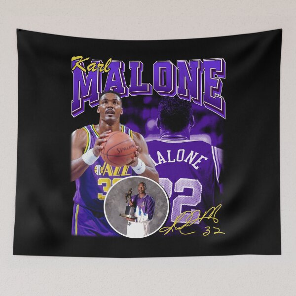 Item preview, KARL MALONE Vintage The Mail Man Basketball Legend Signature Retro 80s 90s Bootleg Rap Style designed and sold by kulhanekuk.
