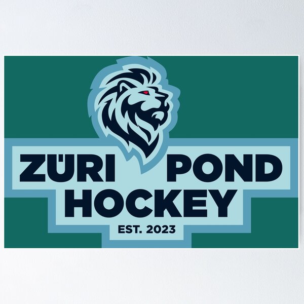 Zurich Pond Hockey Small Logo Poster