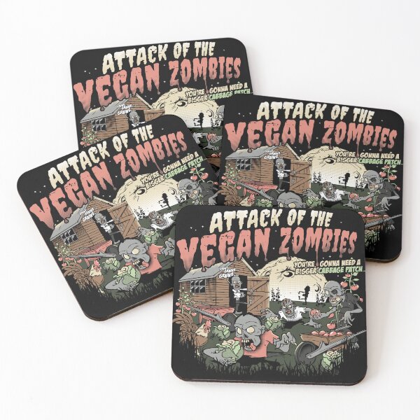 Item preview, Attack of the Vegan Zombies Funny Vegan Halloween designed and sold by Nerd Shizzle.