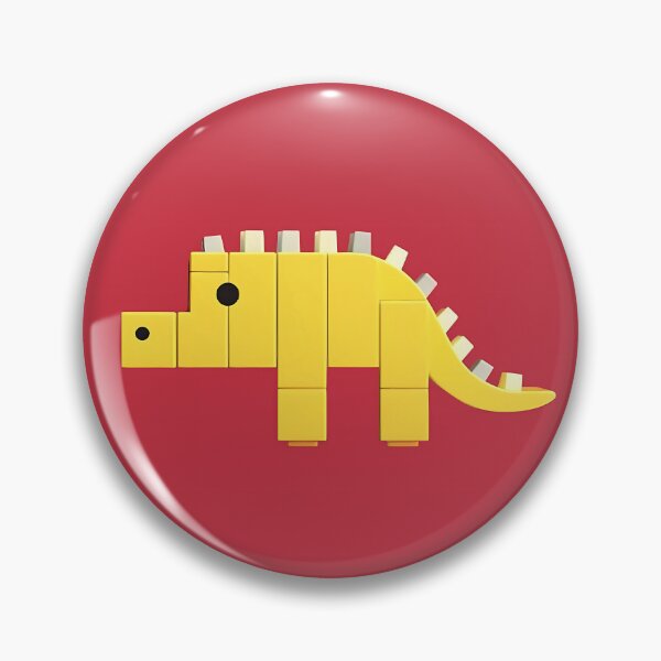 Item preview, Yellow Dinosaur Made of Building Blocks designed and sold by SingularityGeek.