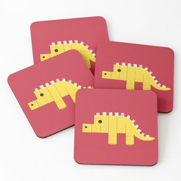 Item preview, Yellow Dinosaur Made of Building Blocks designed and sold by SingularityGeek.