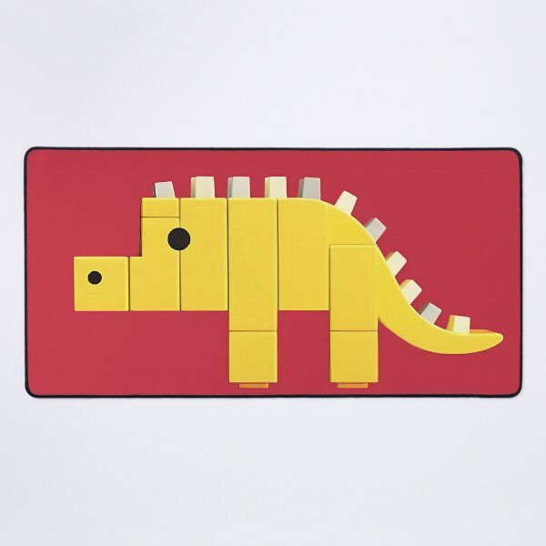 Item preview, Yellow Dinosaur Made of Building Blocks designed and sold by SingularityGeek.