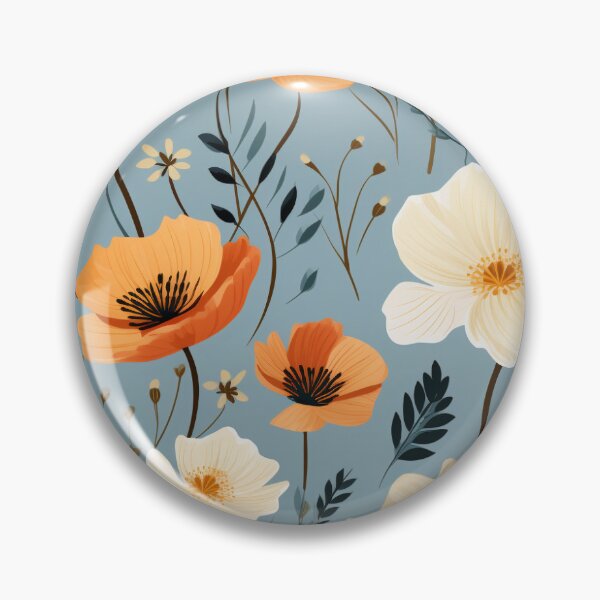 Item preview, Pressed Flower Floral Print - white flowers - tan flower designed and sold by ComerPrintCo.