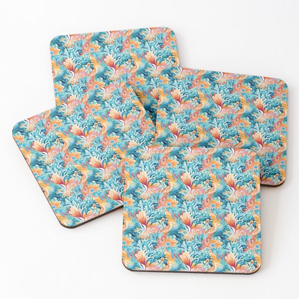 Item preview, Tropical Floral Print - white flowers - tan flowers designed and sold by ComerPrintCo.