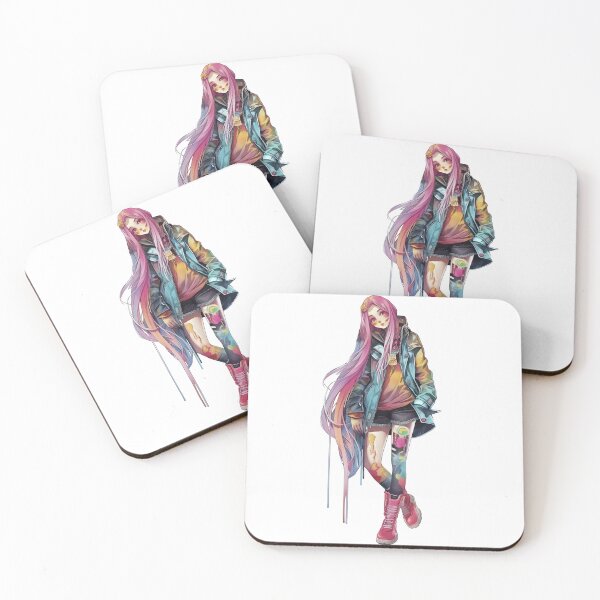 Item preview, Mysterious anime girl. A cute girls with long hair. Sticker mysterious  designed and sold by Anastasiia Yurevych.