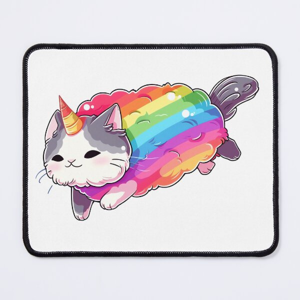 Item preview, Cute Kawaii Rainbow Unicorn Cat designed and sold by CozyKawaiiArt.