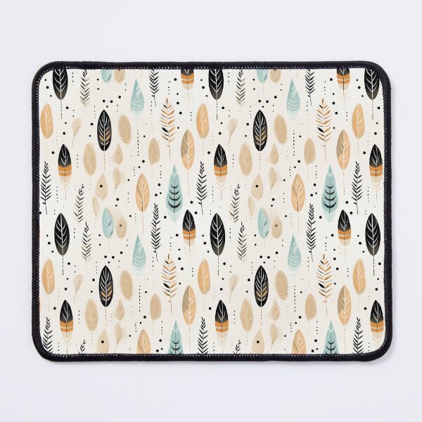 Item preview, Neutral Boho Modern Feather pattern - Colorful Feathers designed and sold by ComerPrintCo.