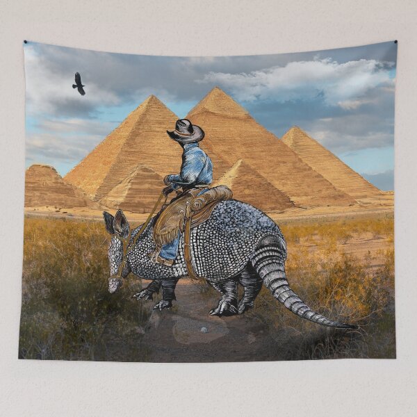 Item preview, Armadillo Cowboy at Giza Pyramids designed and sold by oz10.