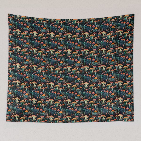 Item preview, Mushroom in a field - mushroom lover designed and sold by ComerPrintCo.