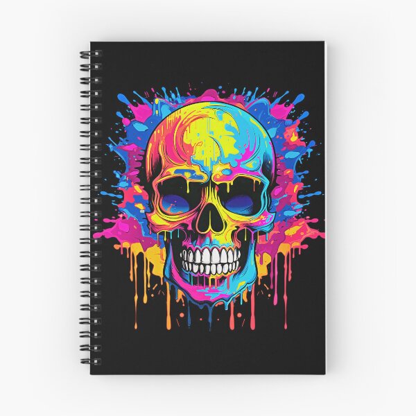 Item preview, Colorful Dripping Skull | Colorful Melting Skull | Graffiti Skull designed and sold by CoolHippoQuotes.