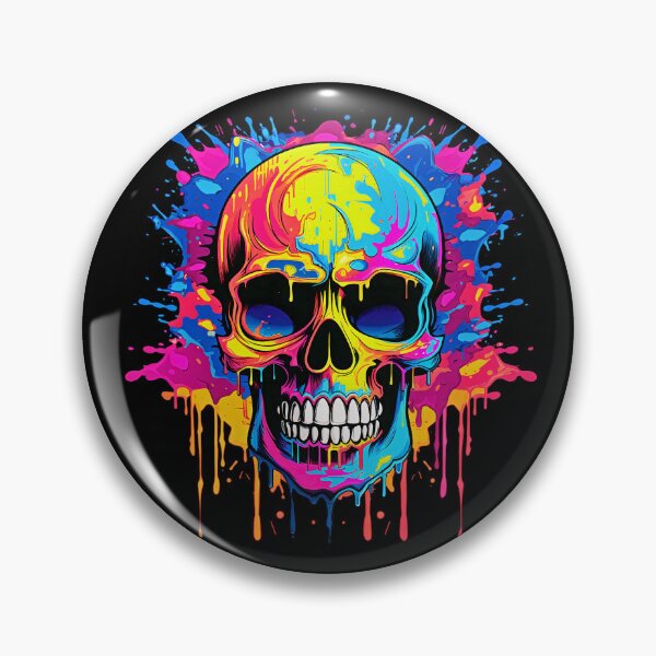 Item preview, Colorful Dripping Skull | Colorful Melting Skull | Graffiti Skull designed and sold by CoolHippoQuotes.