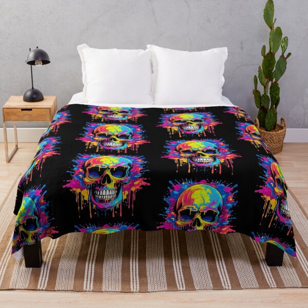 Item preview, Colorful Dripping Skull | Colorful Melting Skull | Graffiti Skull designed and sold by CoolHippoQuotes.