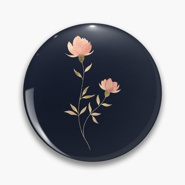 Item preview, Delicate Coral Flower on Deep Blueish Black designed and sold by AquarelleSurbhi.