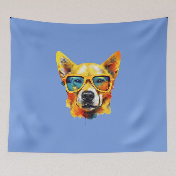 Item preview, Abstract Dog with Glasses - Glasses Dog Paint - Pet Lover print - Gift Idea - Abstract painting - ErSa Solutions designed and sold by ErSaSolutions.
