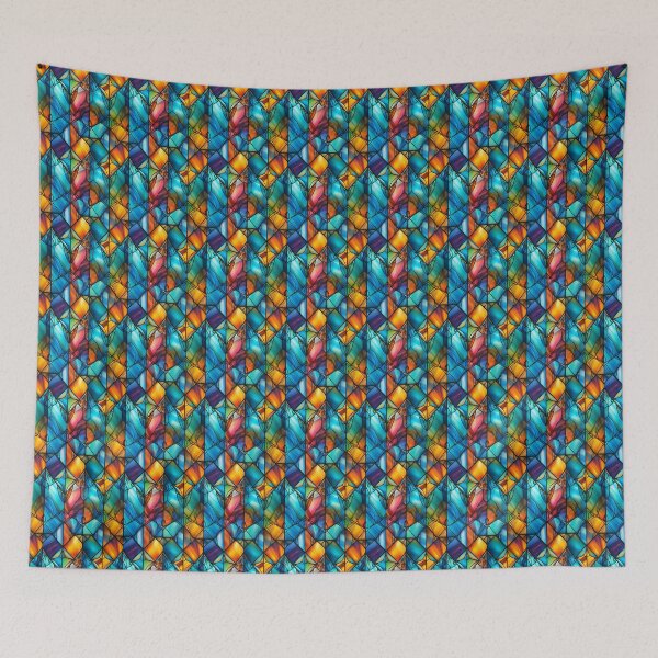 Item preview, Colorful Stained Glass Pattern  designed and sold by ComerPrintCo.