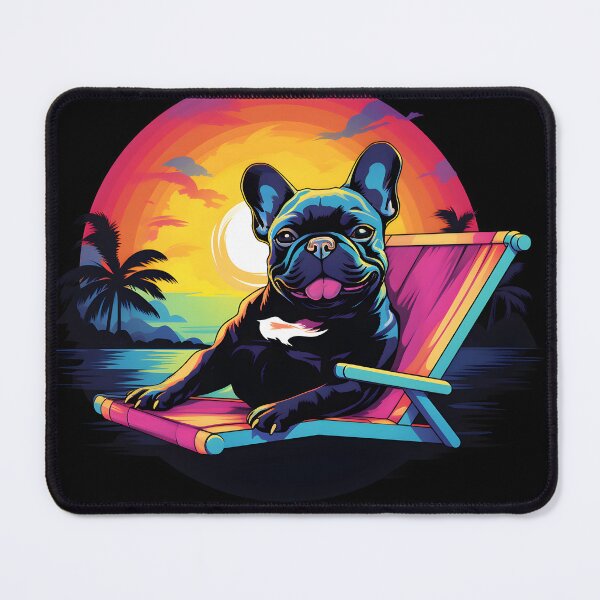 Item preview, French Bulldog on Sunbed designed and sold by ARTficiallyAnon.