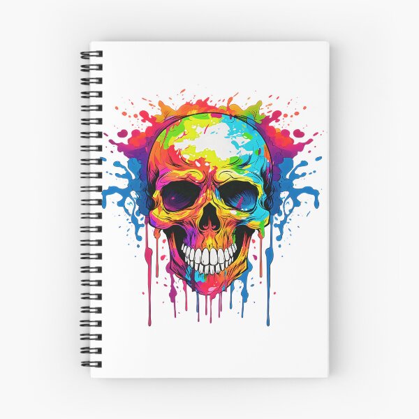 Item preview, Colorful Dripping Skull | Colorful Melting Skull | Graffiti Skull designed and sold by CoolHippoQuotes.