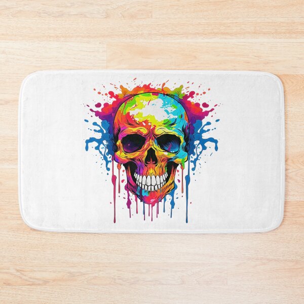 Item preview, Colorful Dripping Skull | Colorful Melting Skull | Graffiti Skull designed and sold by CoolHippoQuotes.