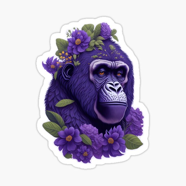 Purple Gorilla Silicone Beads, Gorilla Silicone Beads, Gorilla