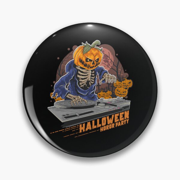 Artikelvorschau, Pumpkin head DJ at a Halloween music party entworfen und verkauft von quanlh.