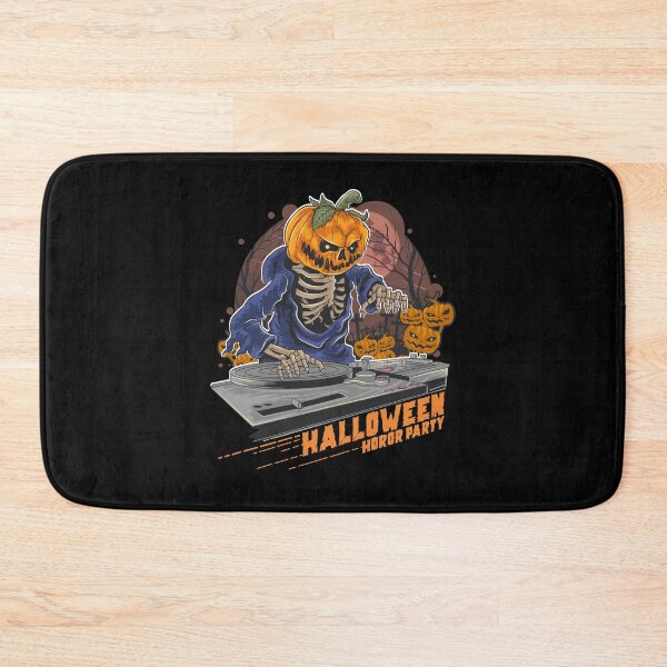 Item preview, Pumpkin head DJ at a Halloween music party designed and sold by quanlh.