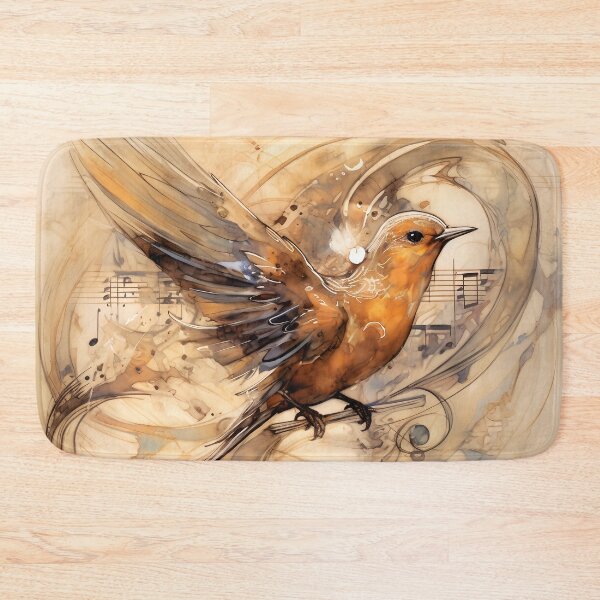 Item preview, Charcoal and Coffee drawing of Bird’s song 14 designed and sold by Art by Lilia.