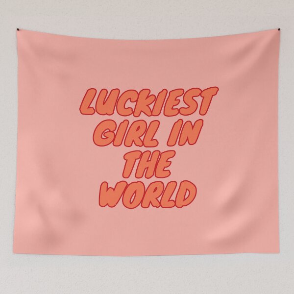 Item preview, Lucky Girl, Luckiest Girl, Lucky, Daily Affirmation, Orange designed and sold by Magic Love Art Print.
