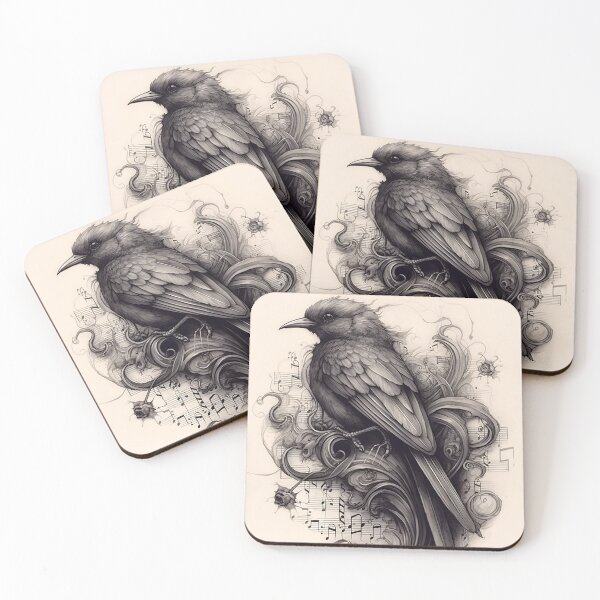 Item preview, Charcoal and Coffee drawing of Bird’s song 15 designed and sold by Art by Lilia.