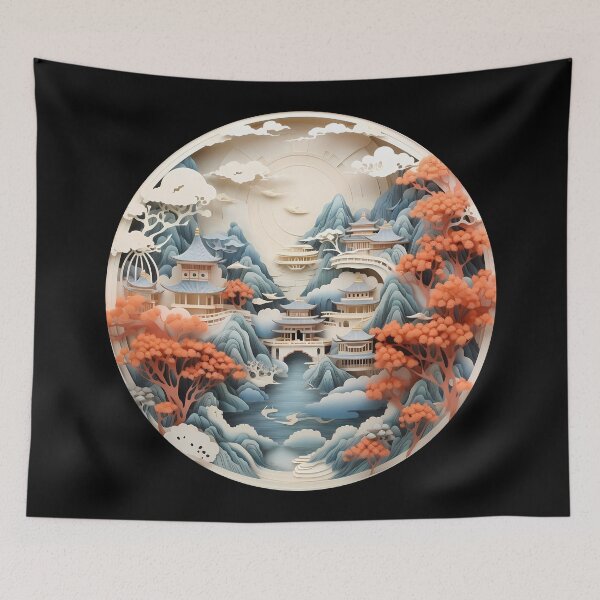 Item preview, Tranquil Beauty: A Multi-Dimensional Chinese Illustration designed and sold by BNCH44.