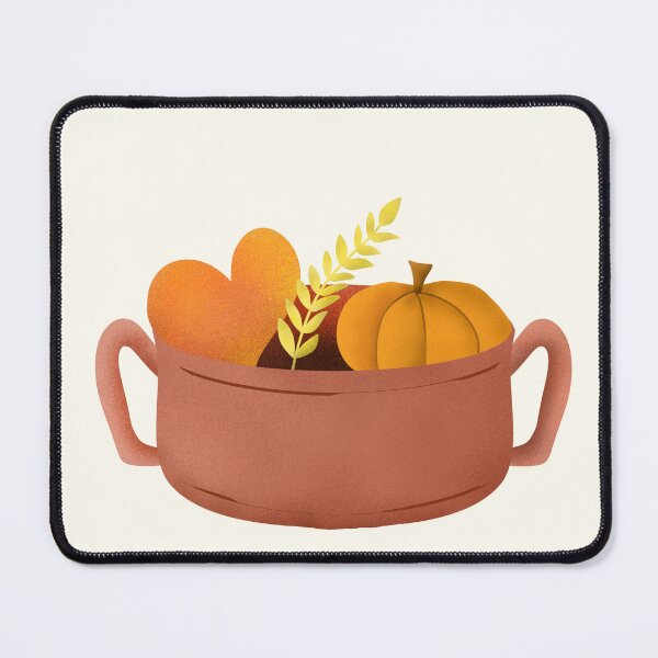 Item preview, Cooking pot of love, wheat, and pumpkin cottagecore and hygge sticker pack by DozyJov designed and sold by DozyJov.