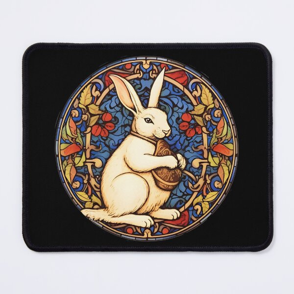 Item preview, Medieval Romanesque Rabbit - Enchanting Sticker designed and sold by UrsaStick.