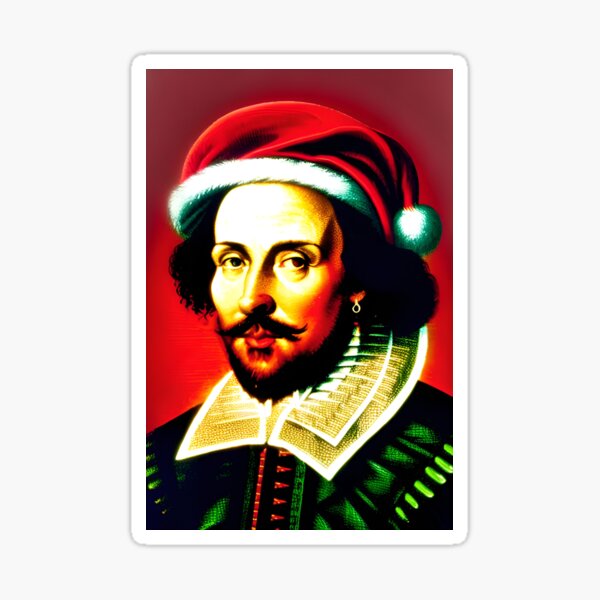 Santa Shakespeare (Celebrity Christmas) Sticker