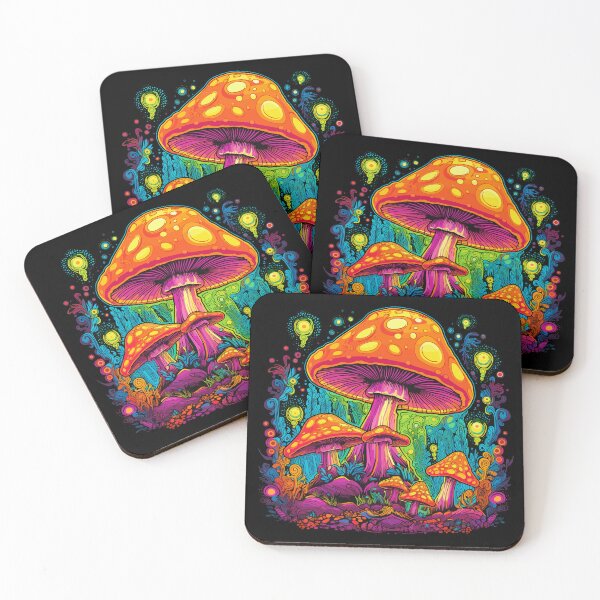 Item preview, Psychedelic Fungi Fantasia: Vibrant Mushroom Design Collection designed and sold by KaonDesign.